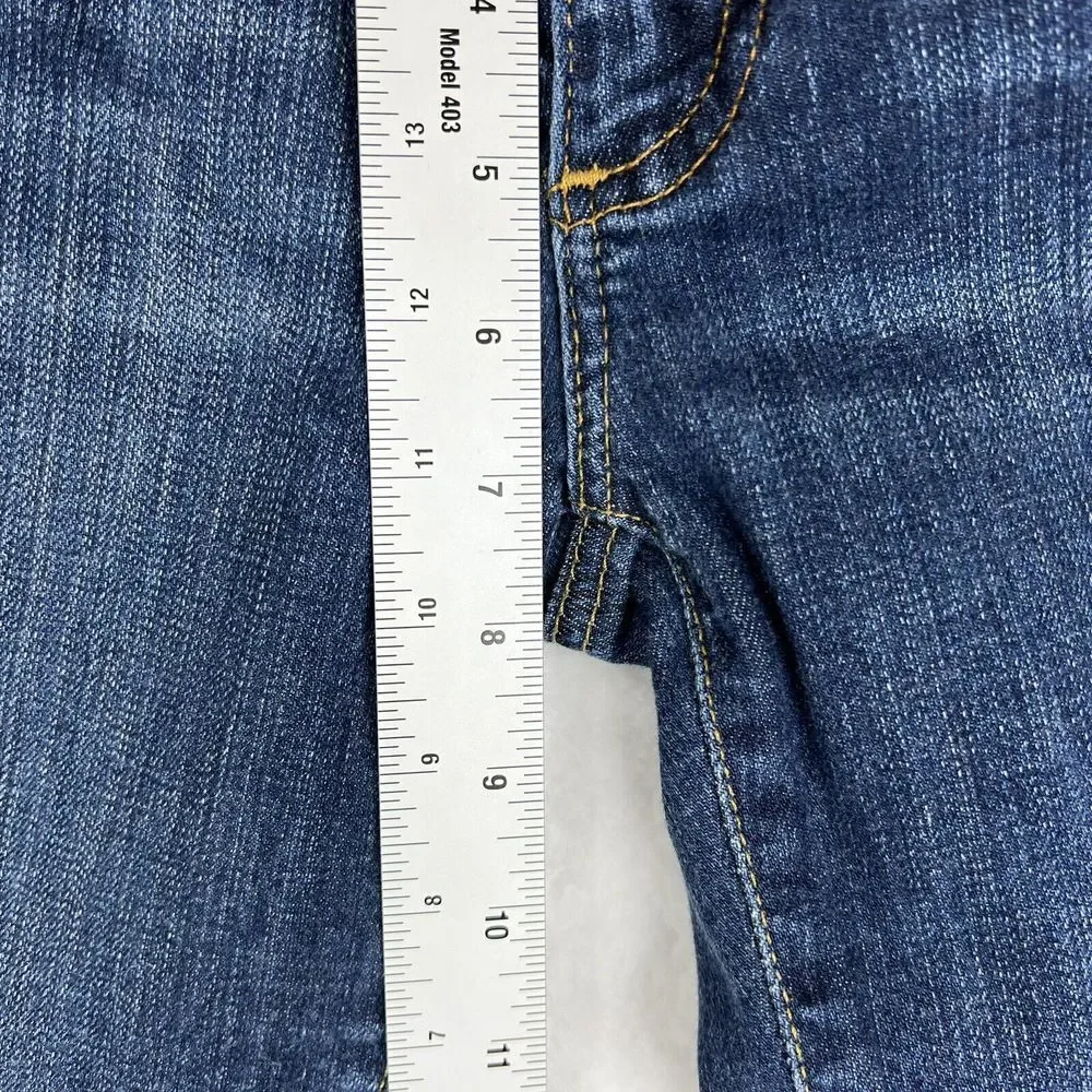 Adriano Goldschmied Jeans Womens 27R Blue Wash Stevie Slim Straight Fray Hem USA